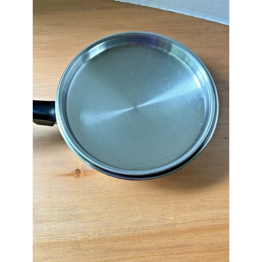 Vintage COOK-O-MATIC 8” Sauce Pan With Lid 18-8 TRI PLY Stainless Steel USA Made